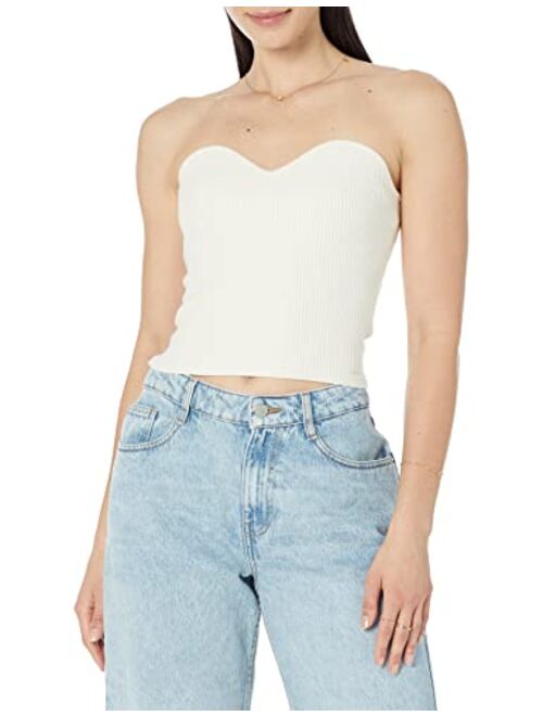 The Drop Women's Collette Strapless Cropped Sweater