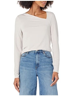 Women's Neil Long-Sleeve Asymmetrical Neckline Top