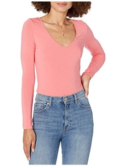 Women's Patricia Long-sleeve Deep V-neck Second Skin Bodysuit