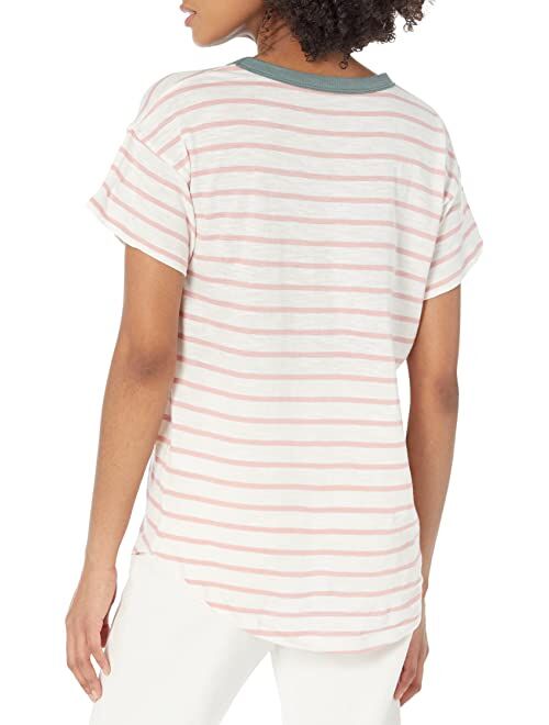 Madewell Whisper Sorrel Crew Neck - Stripe