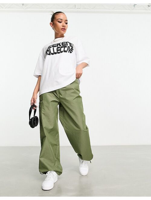 ASOS Weekend Collective heavyweight oversized T-shirt in white