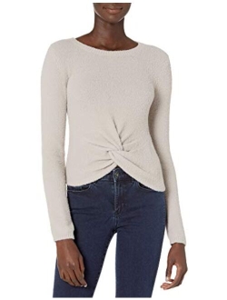 Women's Eloise Long-Sleeve Twist Front Cozy Cropped Sweater