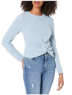 Women's Eloise Long-Sleeve Twist Front Cozy Cropped Sweater