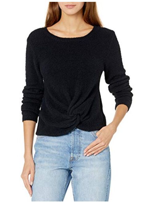 The Drop Women's Eloise Long-Sleeve Twist Front Cozy Cropped Sweater