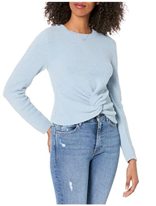 The Drop Women's Eloise Long-Sleeve Twist Front Cozy Cropped Sweater