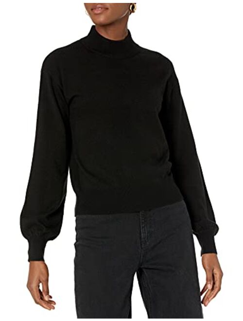 The Drop Women's Jaclyn Cut-Out Back Mock-Neck Sweater