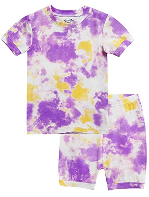 VAENAIT BABY 12M-12Y Toddler Kids Junior Girls Boys Tie Dye Short Cool Pajamas 2pcs Pjs Set