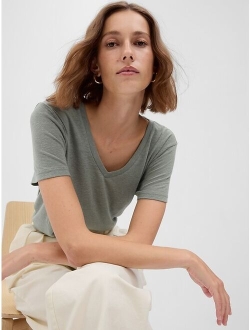 Linen-Blend T-Shirt