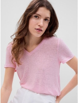 Linen-Blend T-Shirt