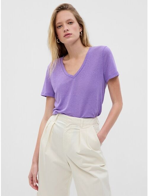 Gap Linen-Blend T-Shirt