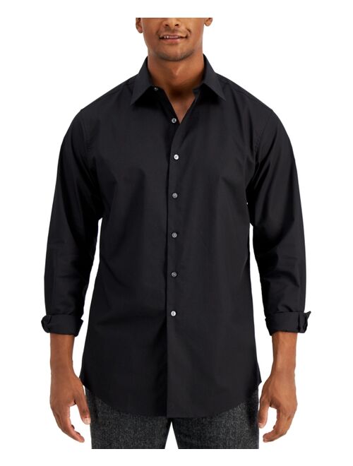 CLUB ROOM Men's Regular Fit Solid Dress Shirt, Created for Macy's