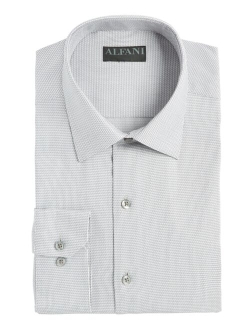 ALFATECH BY ALFANI Alfani Men's Athletic Fit Performance Stretch Step Twill Textured Dress Shirt, Created for Macy's