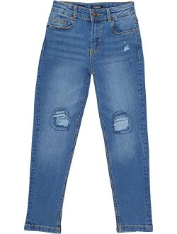 Kids Grunge Mom Jeans in True Blue (Big Kids)