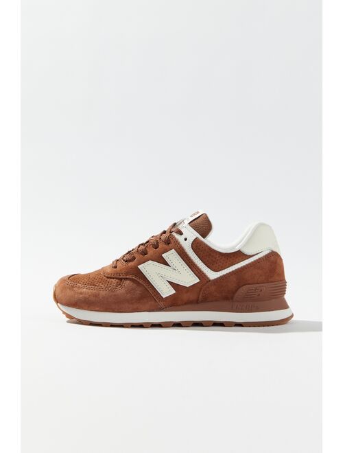 New Balance 574 Suede Low Top Lace Up Walking Sneaker