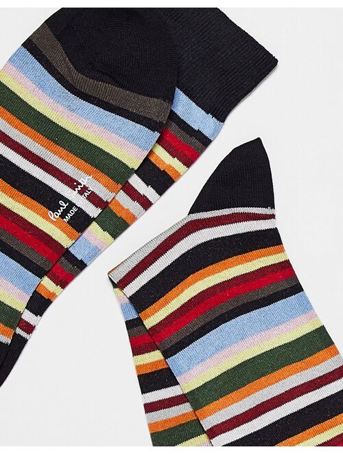 Paul Smith socks with multi stripes