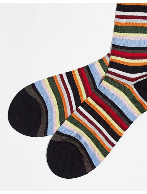 Paul Smith socks with multi stripes