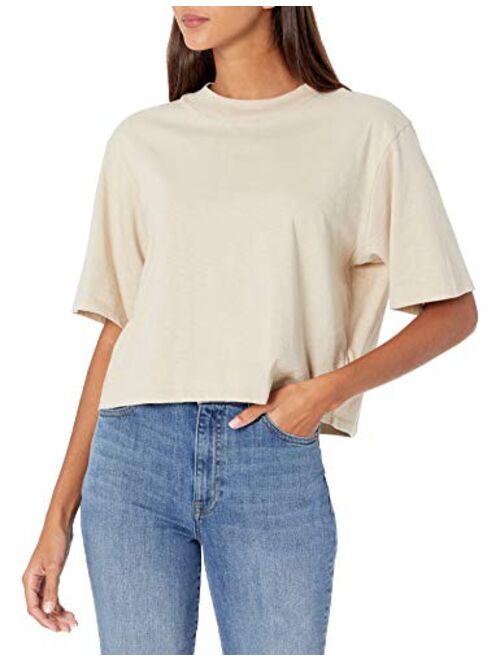 The Drop Women's Sydney Short-Sleeve Cropped Crewneck T-Shirt