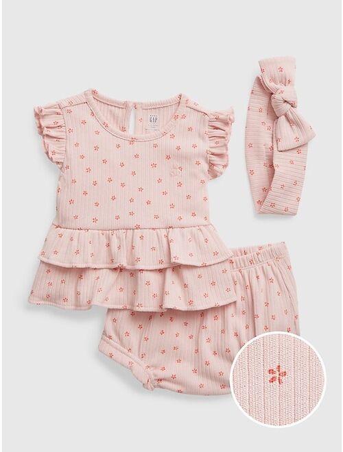 Gap Baby Ruffled Rib Outfit Set