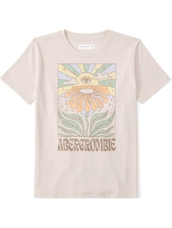 abercrombie kids Short Sleeve Logo Graphic Tee (Little Kids/Big Kids)