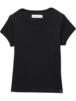 abercrombie kids Short Sleeve Rib Tee Essential - Solid (Little Kids/Big Kids)