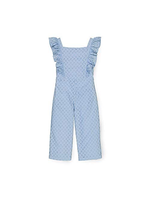 HOPE & HENRY Girls' Flutter Sleeve Jumpsuit, Kids