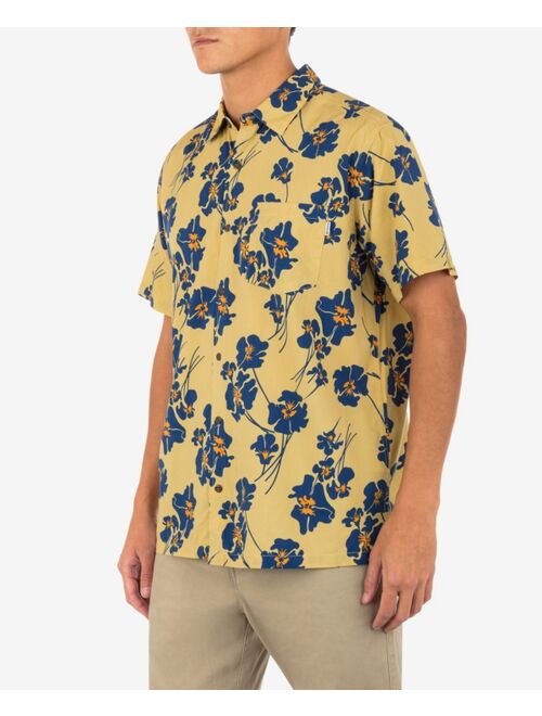 Hurley Men's Rincon Print Short Sleeve Button-Up Shirt