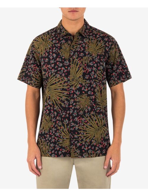 Hurley Men's Rincon Print Short Sleeve Button-Up Shirt