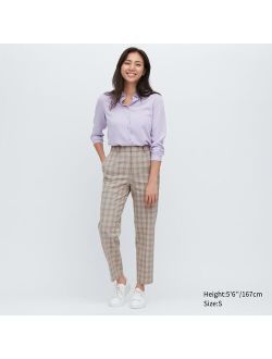 Smart Ankle Pants (2-Way Stretch Checked)