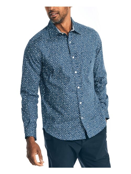 Nautica Men's Classic-Fit Pocket Stretch Long-Sleeve Poplin Shirts