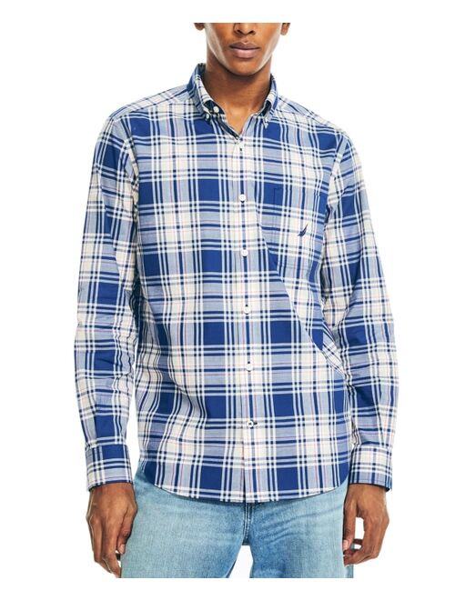 Nautica Men's Classic-Fit Pocket Stretch Long-Sleeve Poplin Shirts