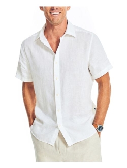 Men's Classic-Fit Solid Linen Short-Sleeve Shirt