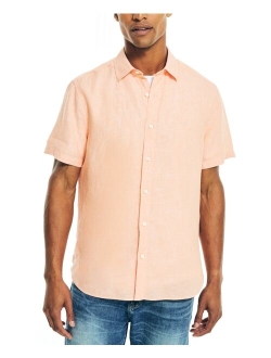 Men's Classic-Fit Solid Linen Short-Sleeve Shirt