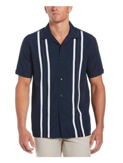 Men's Contrasting Panel Short-Sleeve Shirt