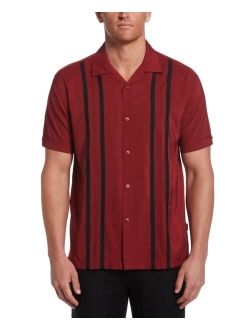 Men's Contrasting Panel Short-Sleeve Shirt