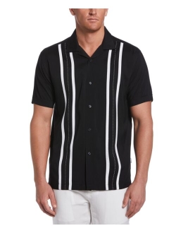 Men's Contrasting Panel Short-Sleeve Shirt