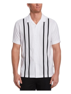 Men's Contrasting Panel Short-Sleeve Shirt