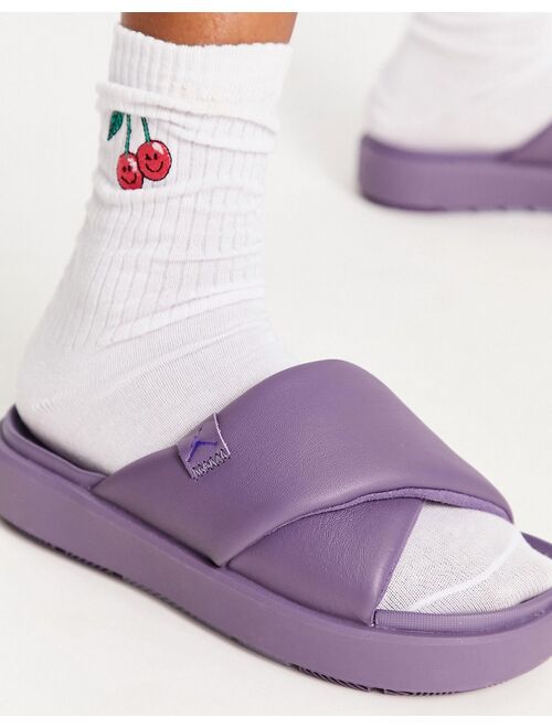 Nike Air Jordan Sophia flatform sliders in purple