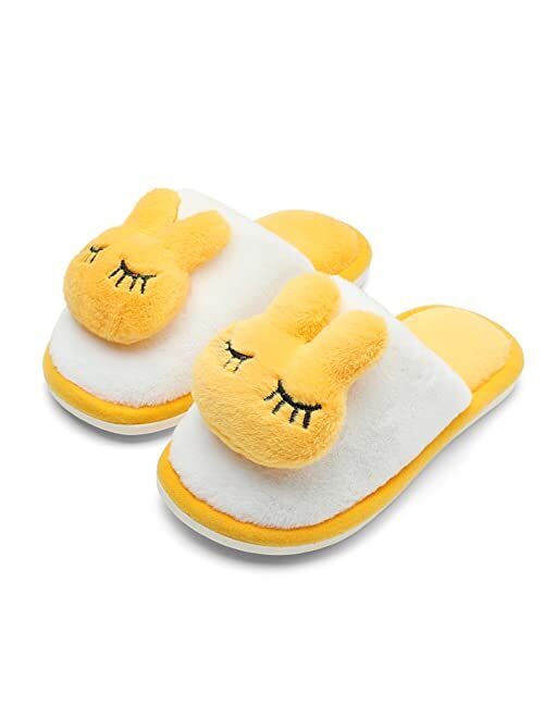 KUBUA Girls Boys Winter Warm Indoor Bedroom Shoes Kids Slippers