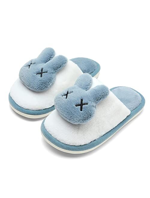 KUBUA Girls Boys Winter Warm Indoor Bedroom Shoes Kids Slippers