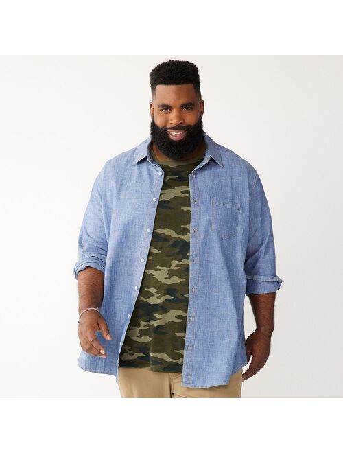 Big & Tall Sonoma Goods For Life Perfect Length Button-Down Shirt