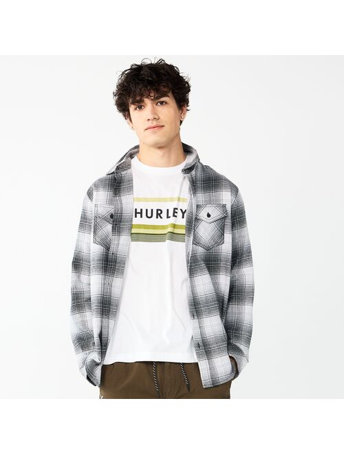 Men's Hurley Flannel Plaid Button-Down Shirt