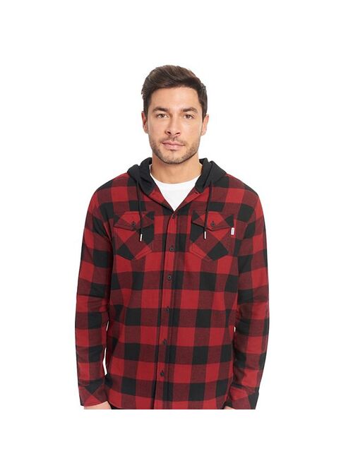 Men's Hurley Plaid Hooded Flannel