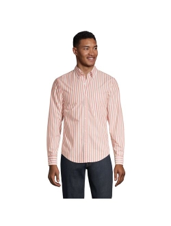 lands end Men's Lands' End Traditional-Fit Essential Lightweight Poplin Shirt