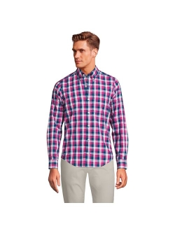 lands end Men's Lands' End Traditional-Fit Essential Lightweight Poplin Shirt