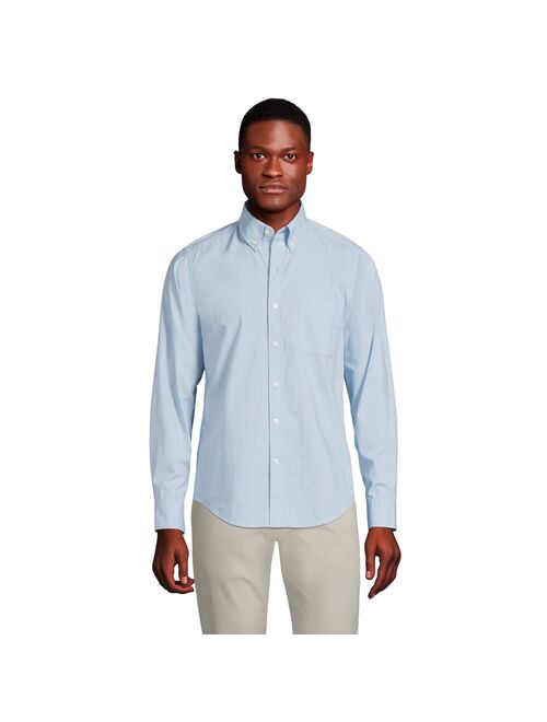 lands end Men's Lands' End Traditional-Fit Essential Lightweight Poplin Shirt