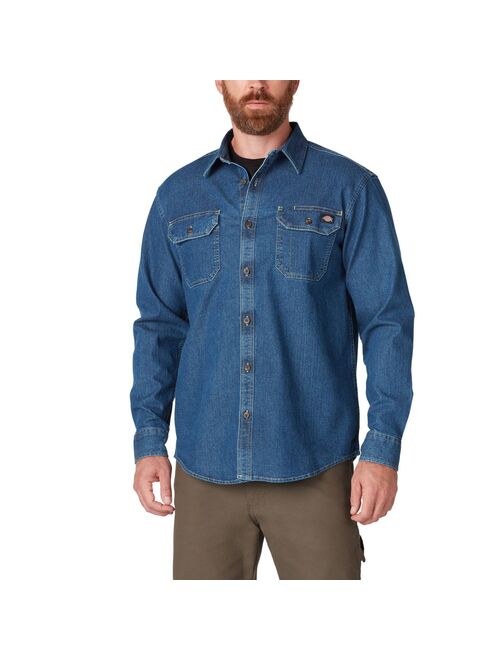 Men's Dickies FLEX Relaxed-Fit Denim Button-Down Shirt