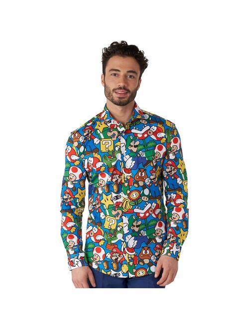 Men's OppoSuits Character Cotton Printed Spread Collar Regular Fit Shirt