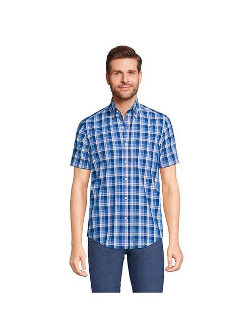 lands end Big & Tall Lands' End Traditional-Fit Essential Lightweight Poplin Button-Down Shirt