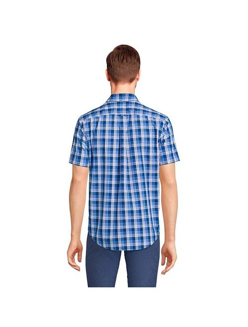 lands end Big & Tall Lands' End Traditional-Fit Essential Lightweight Poplin Button-Down Shirt