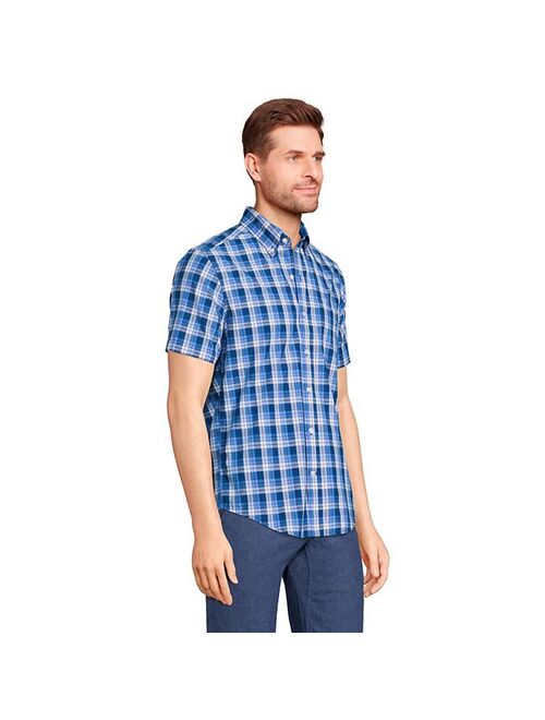 lands end Big & Tall Lands' End Traditional-Fit Essential Lightweight Poplin Button-Down Shirt